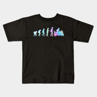 motorcycle evolution funny motorcycle gifts Kids T-Shirt